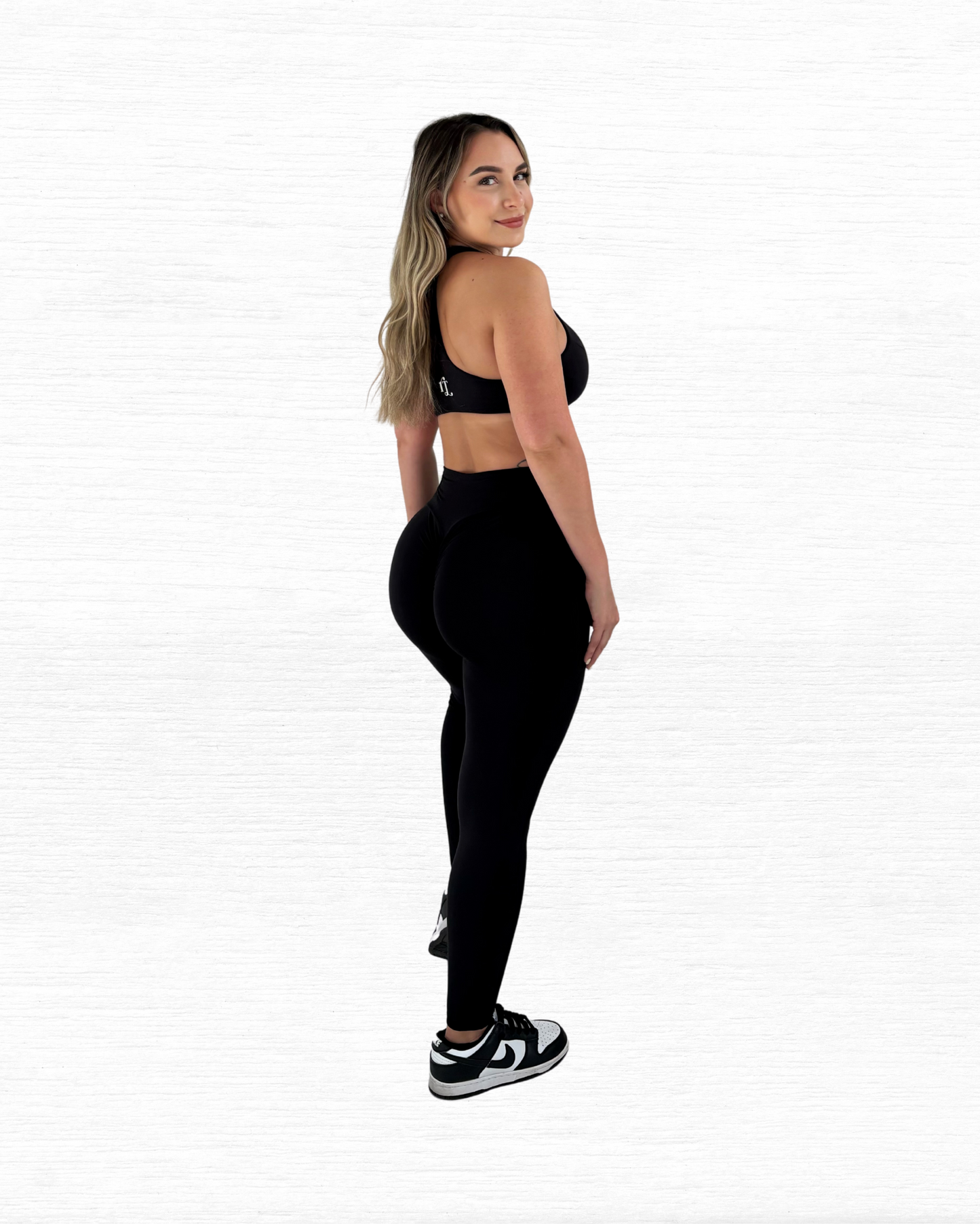 Midnight Lace Up Sports Bra