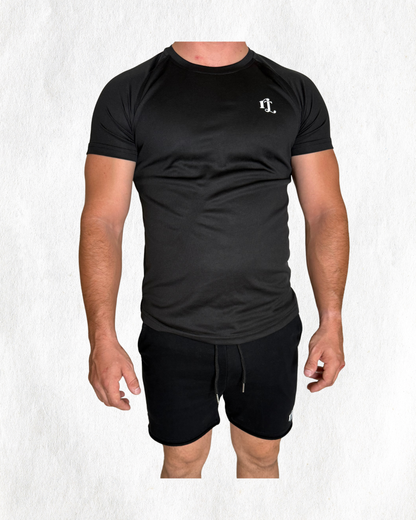 Black Sweat Tee - Black