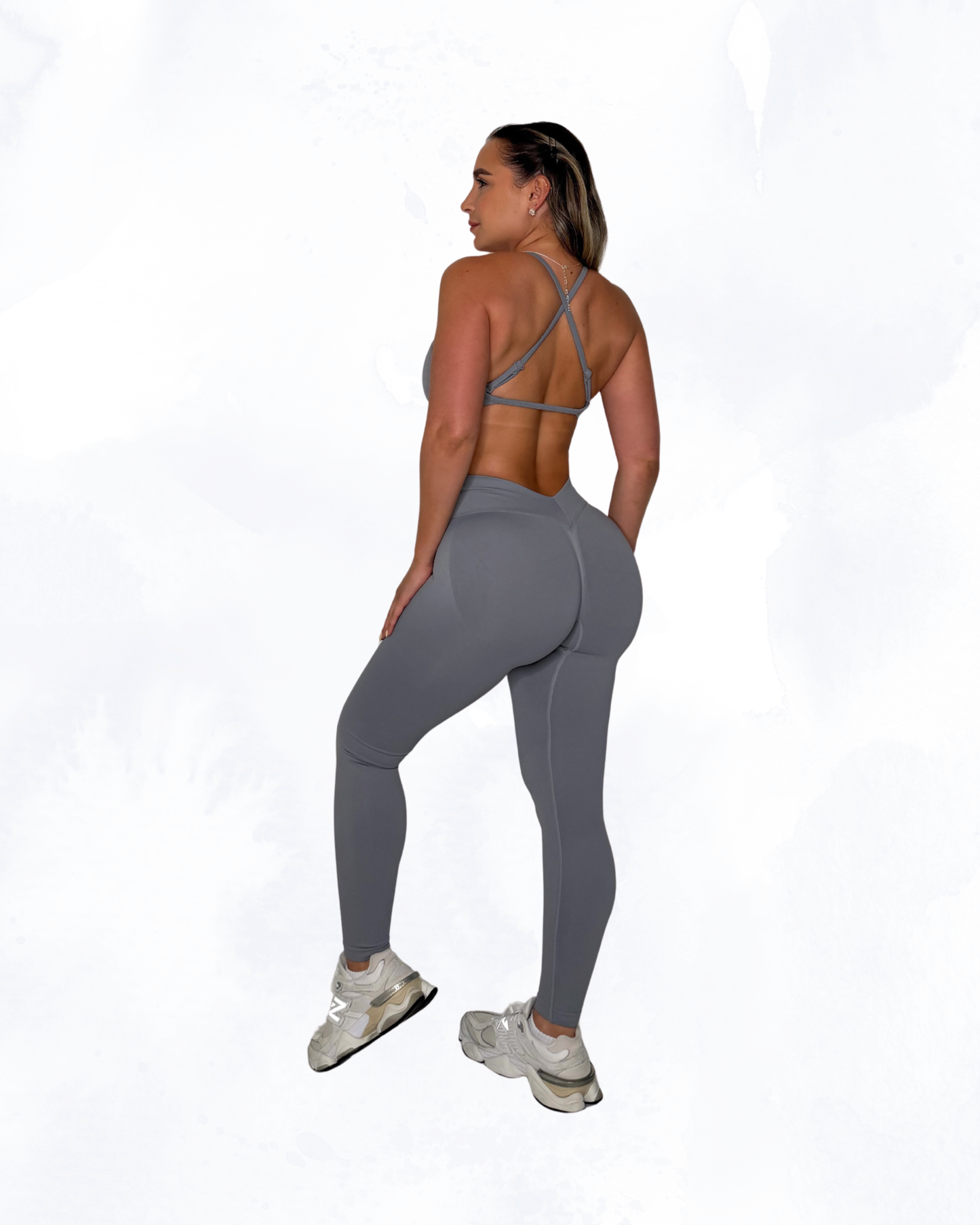Cloudy Cross-Back Sports Bra