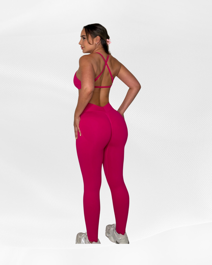 Cherry Blossom Sculpt V-Back Leggings