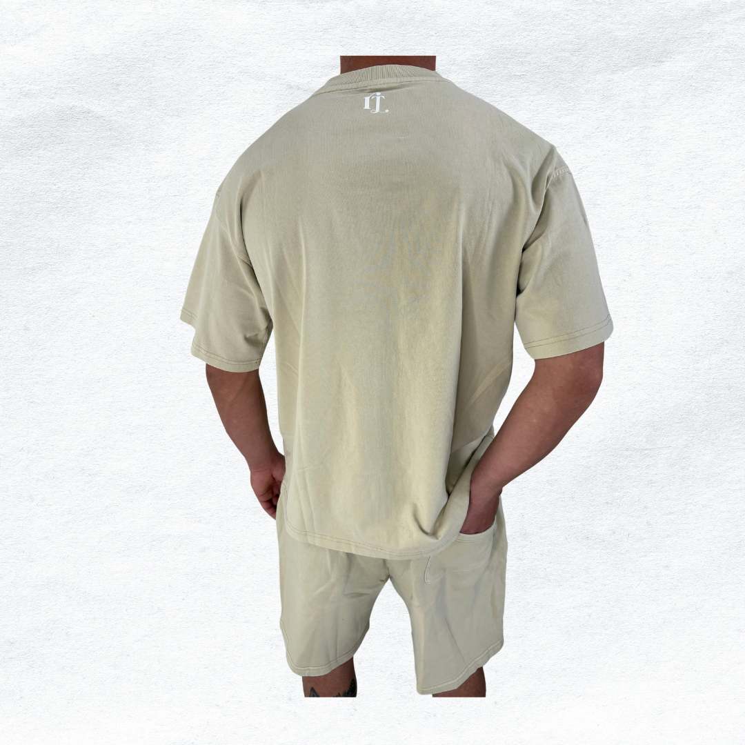 Oversized Power Tee - Beige