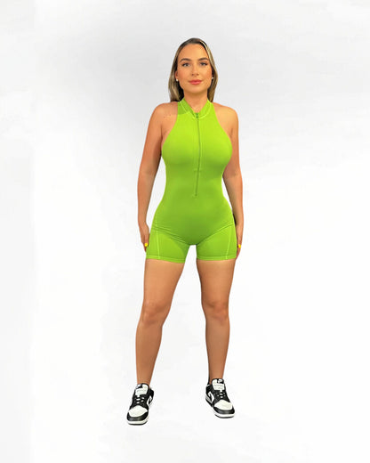 Lime Squeeze Zipperella Romper