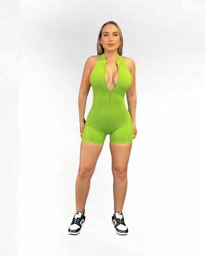 Lime Squeeze Zipperella Romper